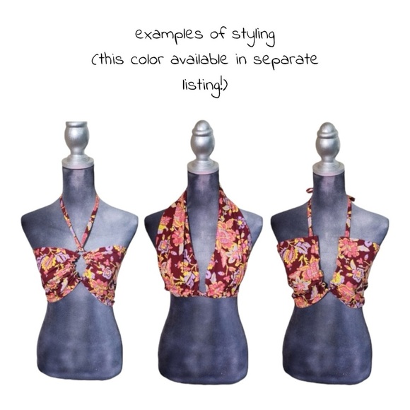 FREE PEOPLE Summer Of Love TOP Bandeau CONVERTIBLE TOP NATURAL ORANGE S - Picture 9 of 16